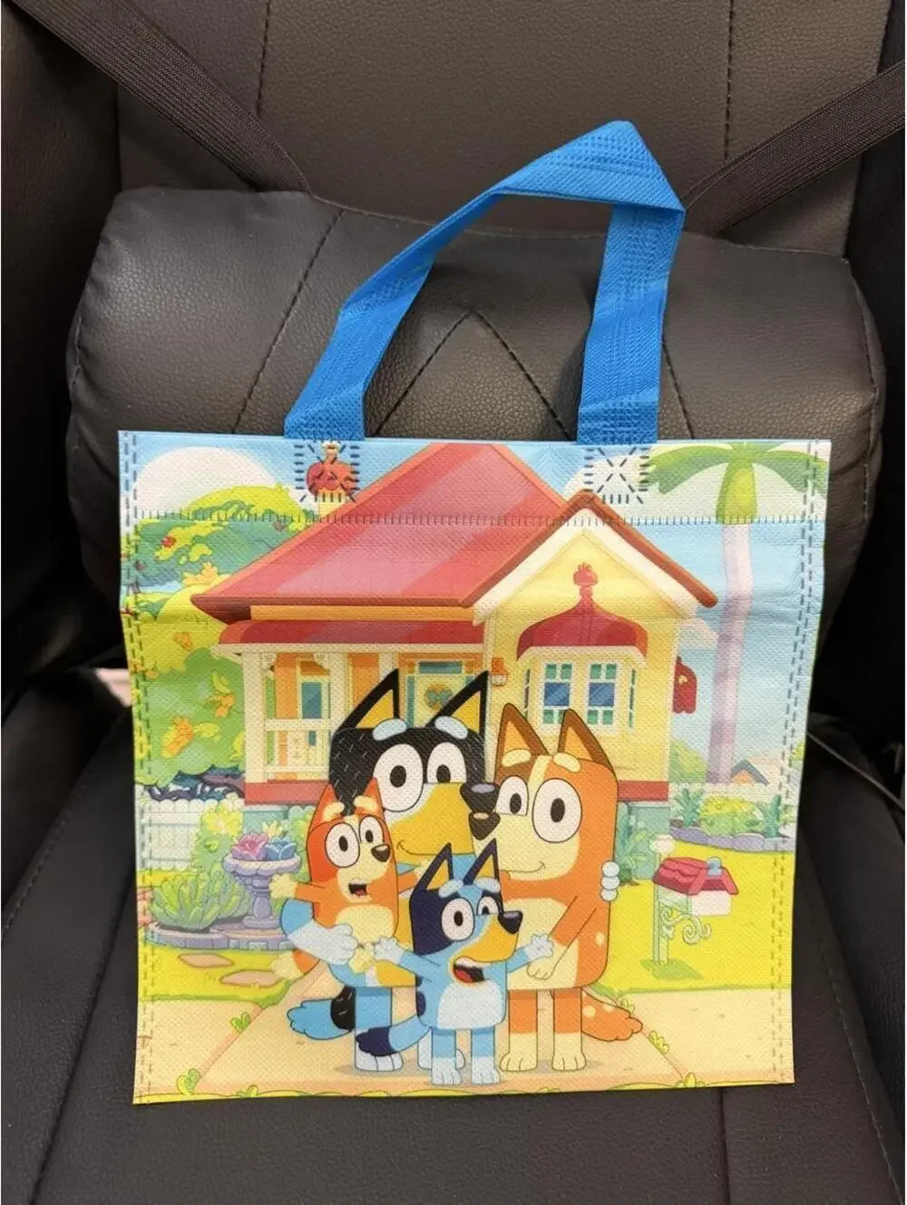 10 Pack Bluey Reusable Birthday Party Favor Tote Bags Gift Bags 8.5x8.75 New